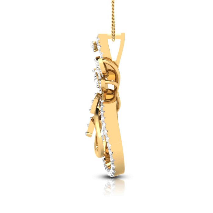 0.66 Ct Natural Diamond Pendants 14k Yellow Rose White Gold - Image 10