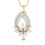 0.66 Ct Natural Diamond Pendants 14k Yellow Rose White Gold