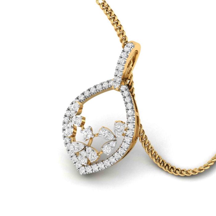 0.72 Ct Natural Diamond Pendants 14k Yellow Rose White Gold - Image 8