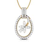 0.53 Ct Natural Diamond Pendants 14k Yellow Rose White Gold