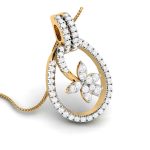 0.53 Ct Natural Diamond Pendants 14k Yellow Rose White Gold - Image 9