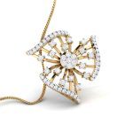 0.86 Ct Natural Diamond Pendants 14k Yellow Rose White Gold - Image 9