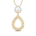 0.86 Ct Natural Diamond Pendants 14k Yellow Rose White Gold