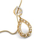 0.86 Ct Natural Diamond Pendants 14k Yellow Rose White Gold - Image 9