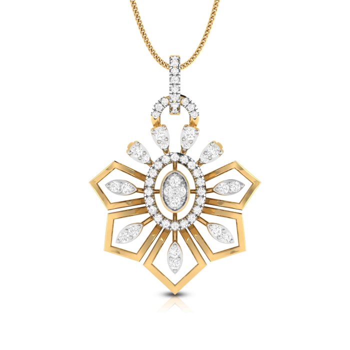 0.75 Ct Natural Diamond Pendants 14k Yellow Rose White Gold - Image 1