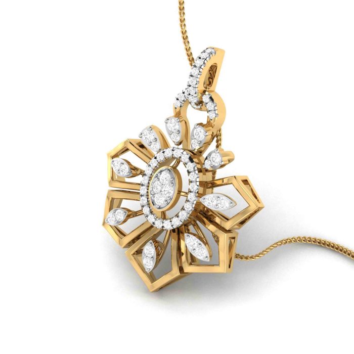 0.75 Ct Natural Diamond Pendants 14k Yellow Rose White Gold - Image 8