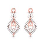 1.12 ct Natural Diamond Earrings 14k Yellow, Rose White Gold - Image 2