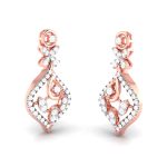 1.12 ct Natural Diamond Earrings 14k Yellow, Rose White Gold - Image 3
