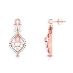 1.12 ct Natural Diamond Earrings 14k Yellow, Rose White Gold - Image 4
