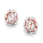1.02 ct Natural Diamond Earrings 14k Yellow, Rose White Gold - Image 4
