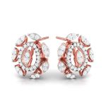 1.02 ct Natural Diamond Earrings 14k Yellow, Rose White Gold - Image 2