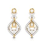 1.12 ct Natural Diamond Earrings 14k Yellow, Rose White Gold
