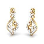 1.12 ct Natural Diamond Earrings 14k Yellow, Rose White Gold - Image 8