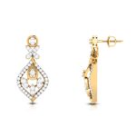 1.12 ct Natural Diamond Earrings 14k Yellow, Rose White Gold - Image 9