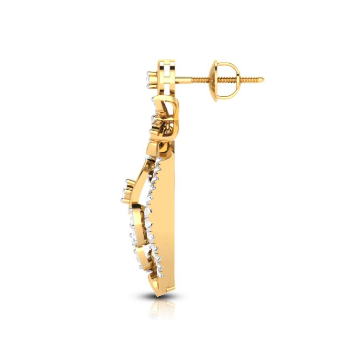 1.12 ct Natural Diamond Earrings 14k Yellow, Rose White Gold - Image 10