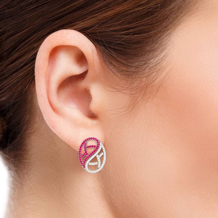 0.50 ct Natural Diamond Earrings 14k Yellow, Rose White Gold - Image 7