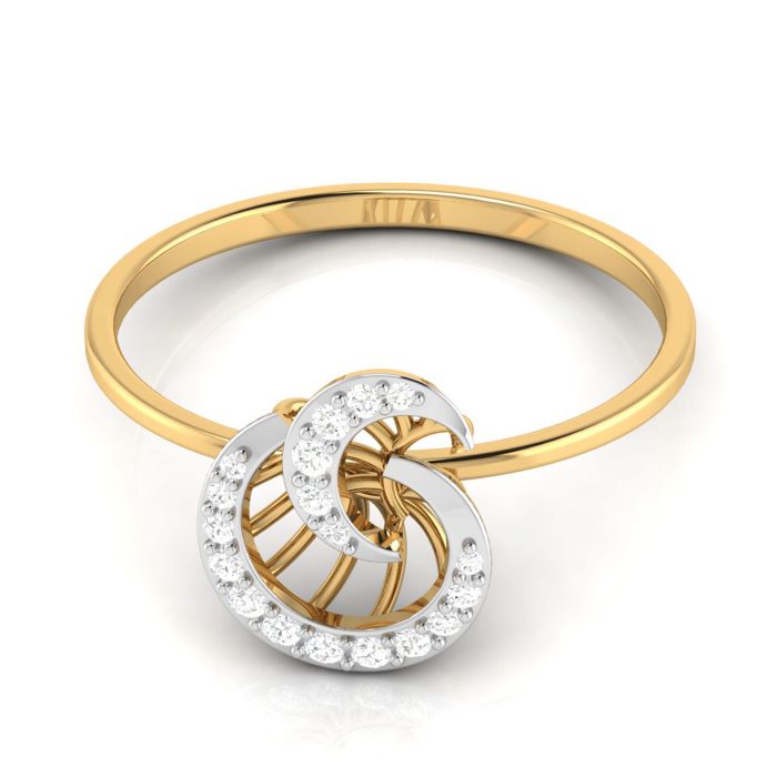 14k Gold 0.06 ct Natural Diamond Rings For Women's Gift Daily Wear - Image 6