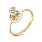 14k Gold 0.06 ct Natural Diamond Rings For Women's Gift Daily Wear