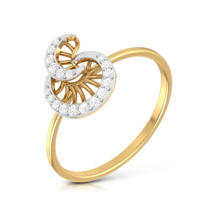 14k Gold 0.06 ct Natural Diamond Rings For Women's Gift Daily Wear