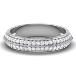 0.36 ct Natural Diamond Engagement Wedding Anniversary Bands 14k Gold - Image 2