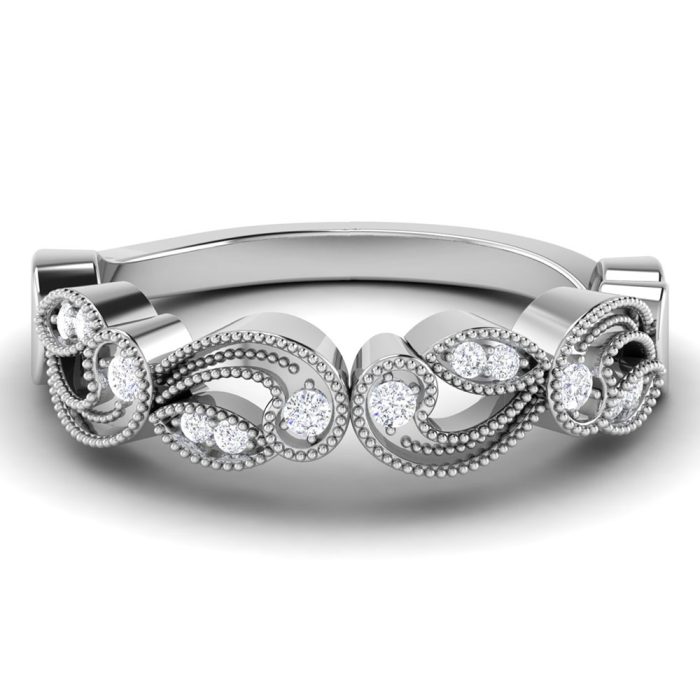 0.14 ct Natural Diamond Engagement Wedding Anniversary Bands 14k Gold - Image 2