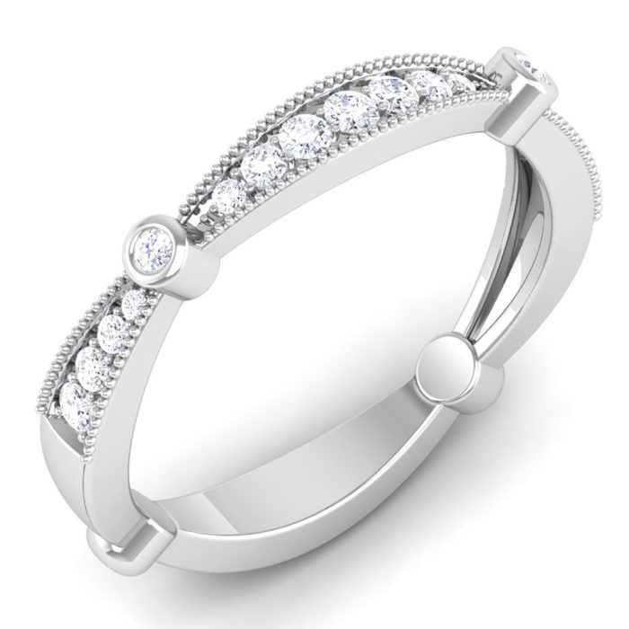 0.25 ct Natural Diamond Engagement Wedding Anniversary Bands 14k Gold - Image 1