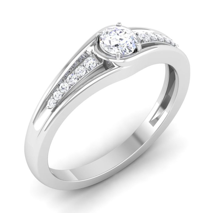 0.30 ct Natural Diamond Solitaire Engagement Wedding Rings 14k Gold - Image 1