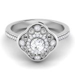 0.46 ct Natural Diamond Solitaire Engagement Wedding Rings 14k Gold - Image 2