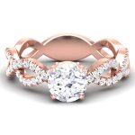 0.93 ct Natural Diamond Solitaire Engagement Wedding Rings 14k Gold - Image 2
