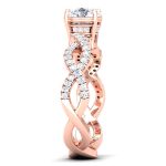 0.93 ct Natural Diamond Solitaire Engagement Wedding Rings 14k Gold - Image 4