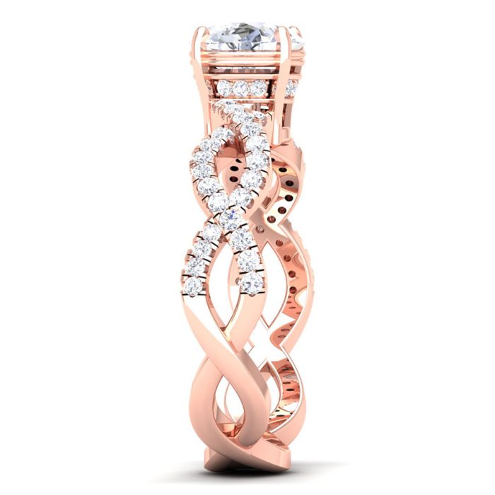 0.93 ct Natural Diamond Solitaire Engagement Wedding Rings 14k Gold - Image 4