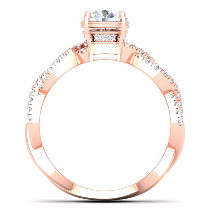 0.93 ct Natural Diamond Solitaire Engagement Wedding Rings 14k Gold - Image 5