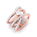 0.92 ct Natural Diamond Solitaire Engagement Wedding Rings 14k Gold - Image 3