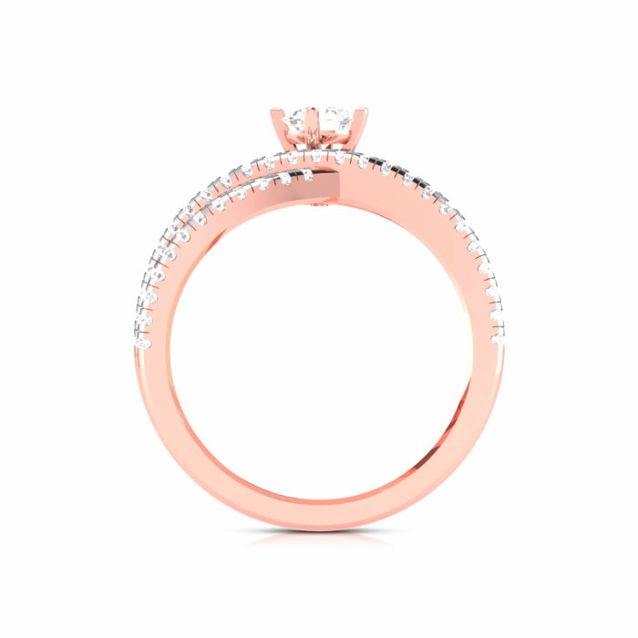 0.92 ct Natural Diamond Solitaire Engagement Wedding Rings 14k Gold - Image 5