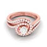 0.69 ct Natural Diamond Solitaire Engagement Wedding Rings 14k Gold - Image 2