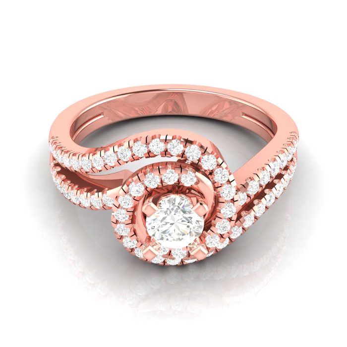 0.69 ct Natural Diamond Solitaire Engagement Wedding Rings 14k Gold - Image 2