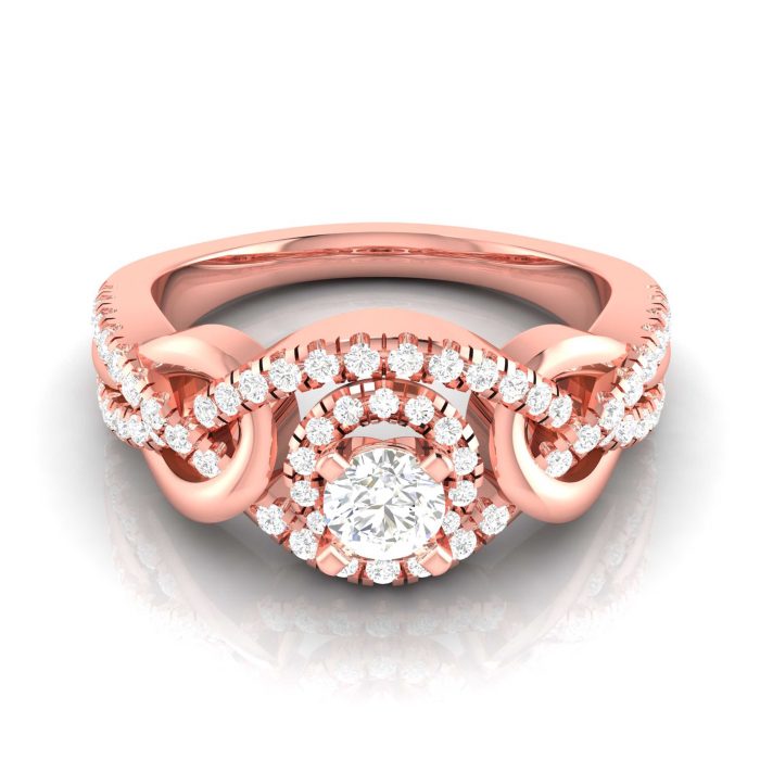0.61 Ct Natural Diamond Solitaire Engagement Wedding Rings 14k Gold - Image 2
