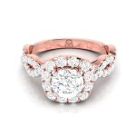 0.91 ct Natural Diamond Solitaire Engagement Wedding Rings 14k Gold - Image 2