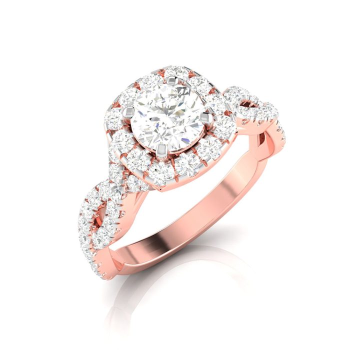 0.91 ct Natural Diamond Solitaire Engagement Wedding Rings 14k Gold - Image 4