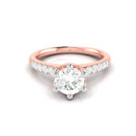 0.55 CT Natural Diamond Solitaire Engagement Wedding Rings 14k Gold - Image 2