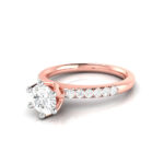 0.55 CT Natural Diamond Solitaire Engagement Wedding Rings 14k Gold - Image 3