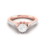 0.50 ct Natural Diamond Solitaire Engagement Wedding Rings 14k Gold - Image 2