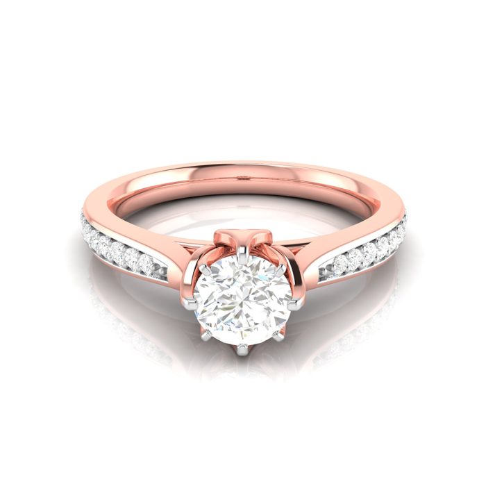 0.50 ct Natural Diamond Solitaire Engagement Wedding Rings 14k Gold - Image 2