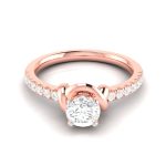 0.50 ct Natural Diamond Solitaire Engagement Wedding Rings 14k Gold - Image 2