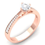 0.70 ct Natural Diamond Solitaire Engagement Wedding Rings 14k Gold