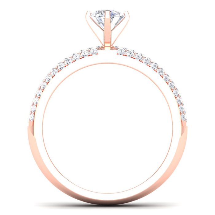 0.79 ct Natural Diamond Solitaire Engagement Wedding Rings 14k Gold - Image 5
