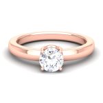 0.83 ct Natural Diamond Solitaire Engagement Wedding Rings 14k Gold - Image 2