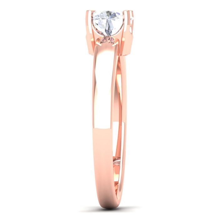 0.83 ct Natural Diamond Solitaire Engagement Wedding Rings 14k Gold - Image 4