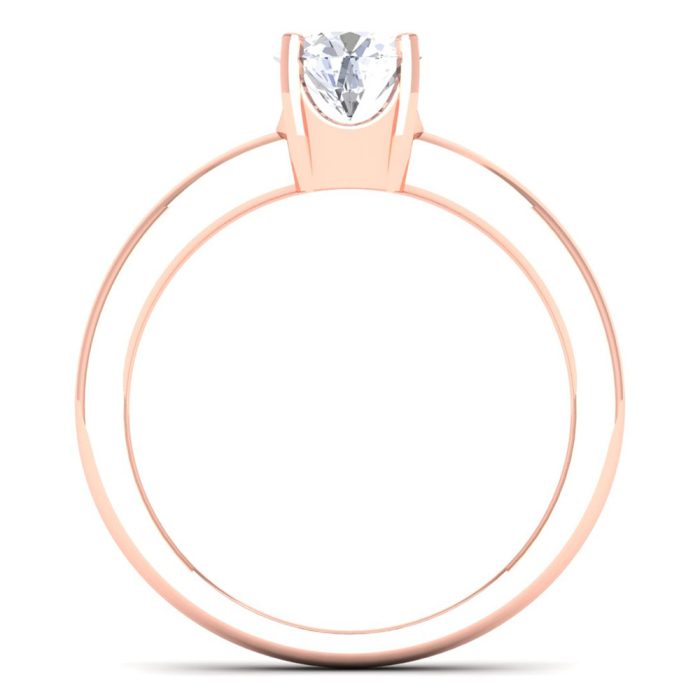 0.83 ct Natural Diamond Solitaire Engagement Wedding Rings 14k Gold - Image 5