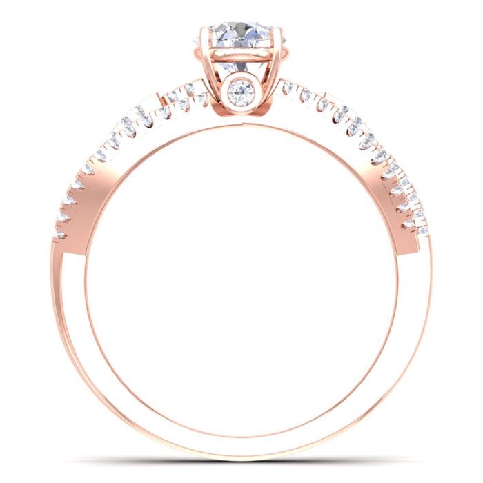 0.96 ct Natural Diamond Solitaire Engagement Wedding Rings 14k Gold - Image 5